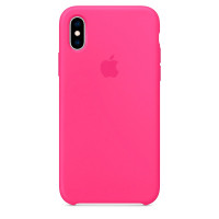 Репліка Apple Silicone Case For iPhone XS Max Electric Pink