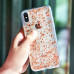 SwitchEasy Flash Case for iPhone X/XS Rose Gold Foil (GS-81-444-18)