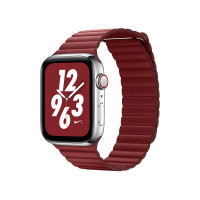 Coteetci W7 Leather Magnet Band For Apple Watch 38/40/41mm Red (WH5205-RD)