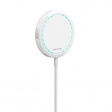 WK Design Magnet Wireless Charger with Light (ABS Shell) 15W White (WP-U92)