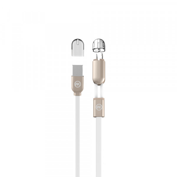 WK 2-in-1 Data Cable White (WKC-001-WH)