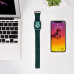 Coteetci W7 Leather Magnet Band For Apple Watch 38/40/41mm Green (WH5205-GR)