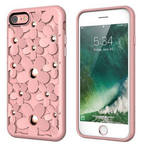 SwitchEasy Fleur Aero-Tech PC+TPU Hybrid Case for iPhone 7/8/SE 2020 Rose Pink (GS-54-146-18)