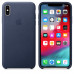 Репліка Apple Leather Case For iPhone XS Max Midnight Blue