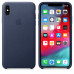 Репліка Apple Leather Case For iPhone XS Max Midnight Blue