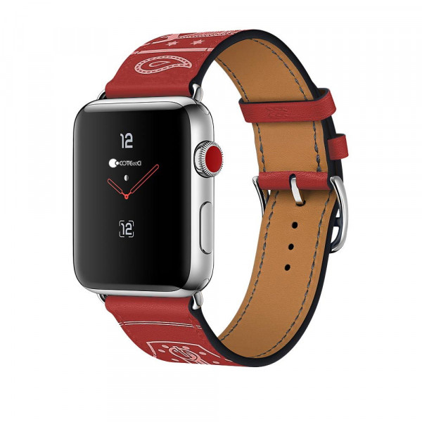 COTEetCI W13 Fashion Leather for Apple Watch 42/44/45/49mm Red (WH5219-RD)