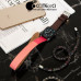 Coteetci W36 Long Fashion Leather Band For Apple Watch 42/44/45/49mm Bordeaux, Rose Extreme with Rose Azalee (WH5261-44-BRR)