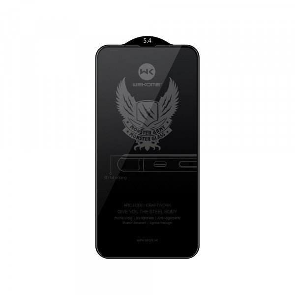 WK Design Kingkong 4D Curved Screen Protector Privacy Black For iPhone 13 mini (WTP-012-IP13MN)