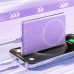 Wk Wekome Ultra-Thin Magnetic Wireless Charging Power Bank 5000mAh 15W Purple (WP-30)