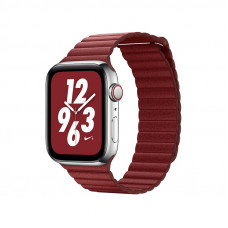 Coteetci W7 Leather Magnet Band For Apple Watch 38/40/41mm Red (WH5205-RD)