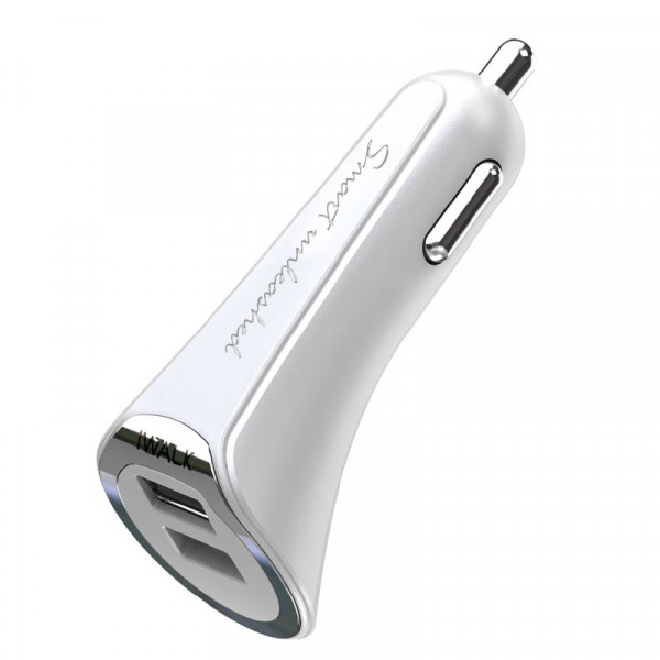 iWALK Dolphin Duo 3.4 Car Charger White (ССD004U-WH)