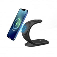 WK Design Magnetic Wireless Charger 3 in 1 Black (OJD-83)