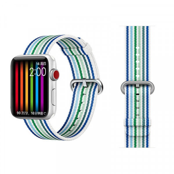 COTEetCI W30 Rainbow Nylon Band For Apple Watch 38/40/41mm Blue (WH5250-WB)